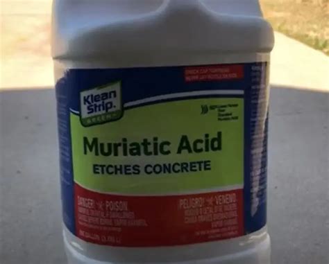 muratic acid in distribution box|muriatic acid to unblock drain.